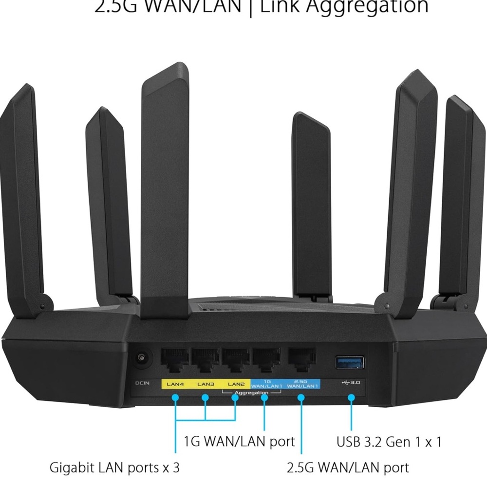 ASUS Black WiFi 6E Router - Picture 3 of 5